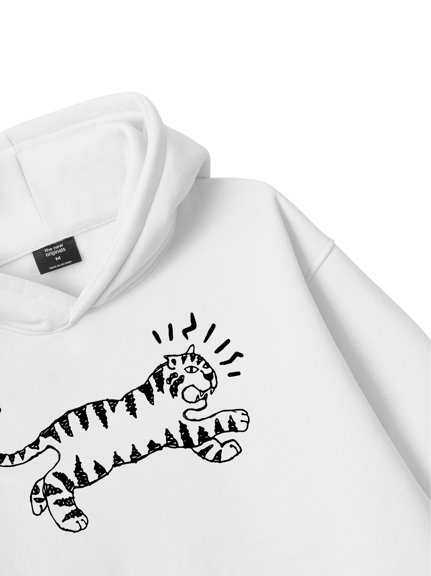 Áo Hoodie Nỉ Bông Tiger Sketch