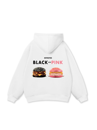 Áo Hoodie Nỉ Bông Sweet Pastry Black Pink Meow Meow Strawberry