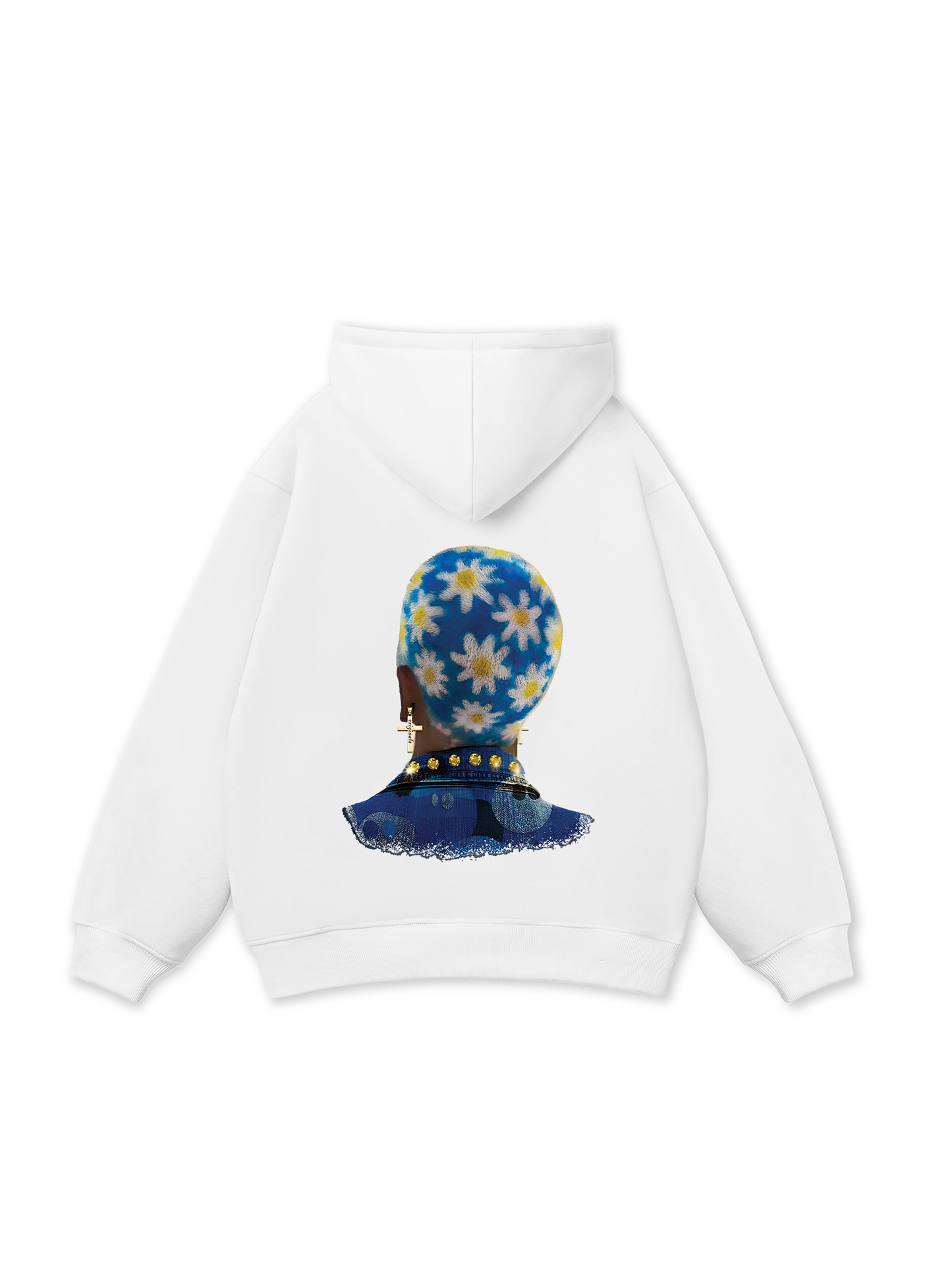 Blue Daisy Hairstyle Hoodie