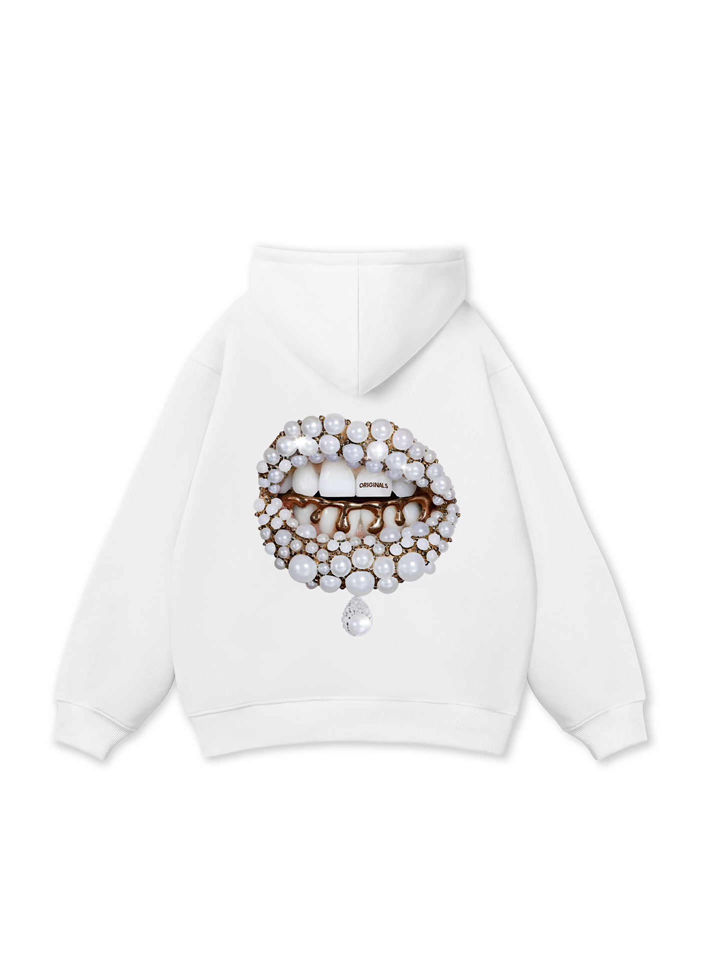 Art Pearl Lip Black Hoodie