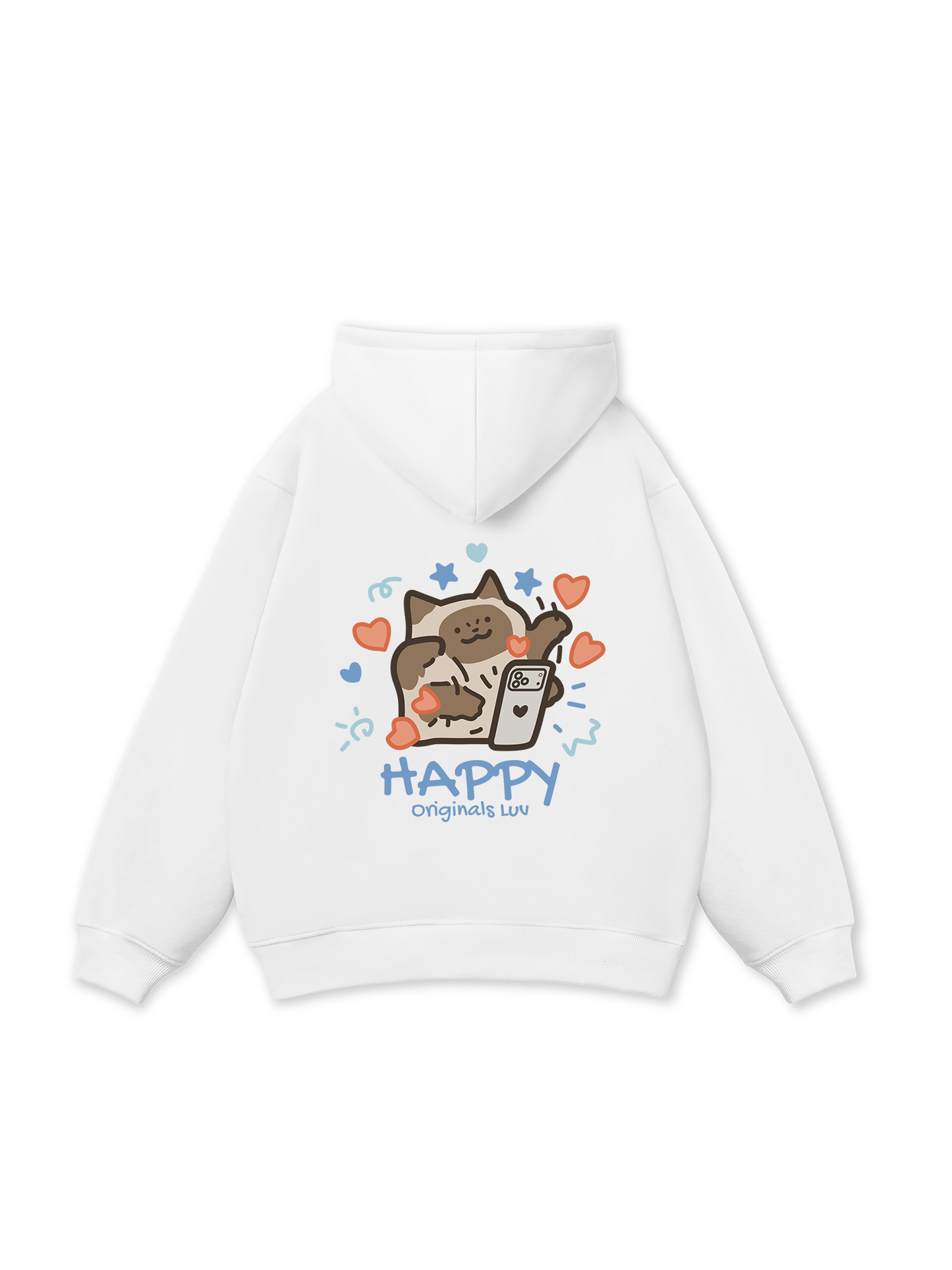 Áo Hoodie Nỉ Bông Happy Luv Cat Couple
