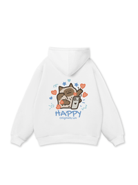 Áo Hoodie Nỉ Bông Happy Luv Cat Couple