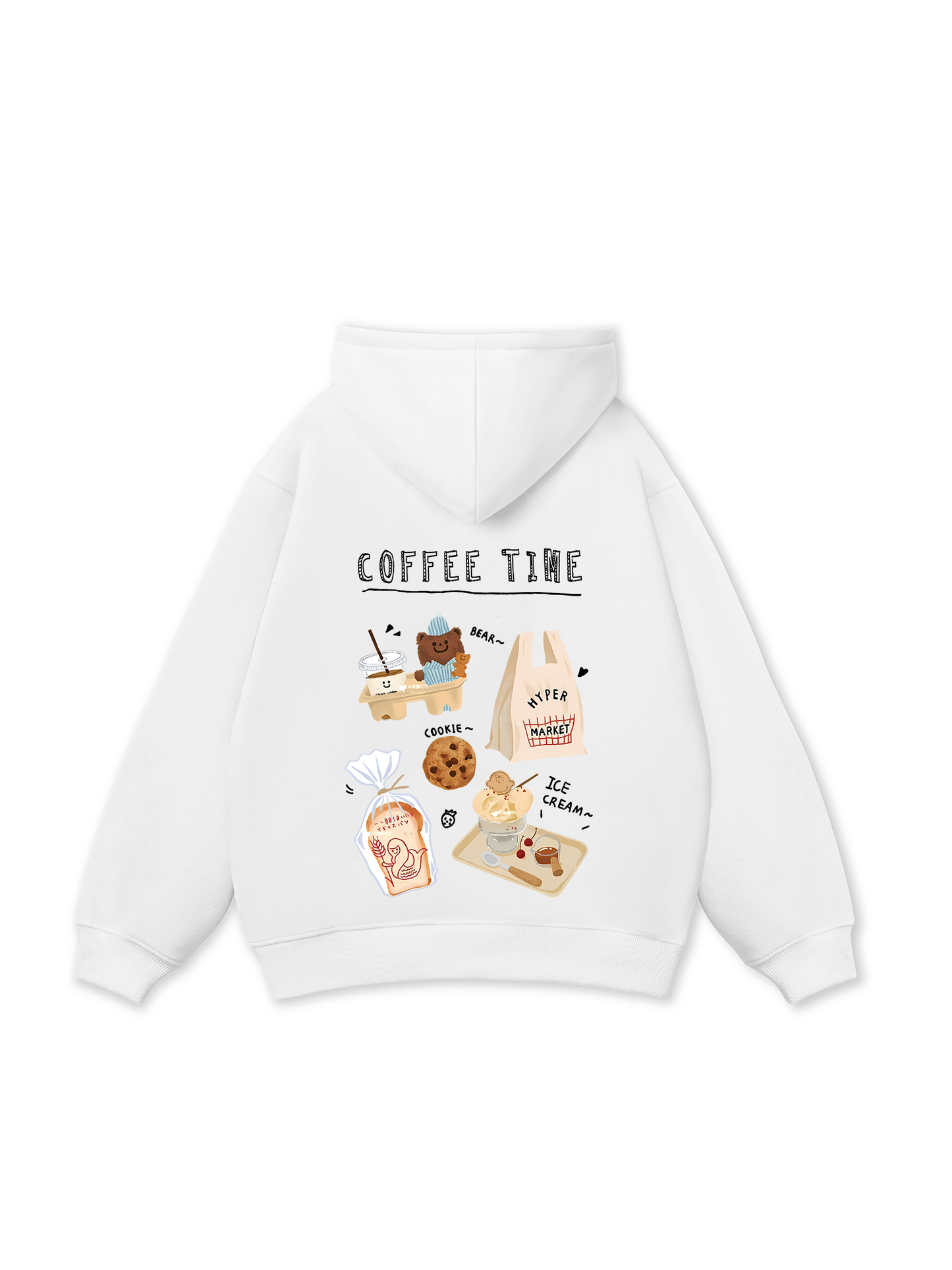 Áo Hoodie Nỉ Bông Sweet Pastry Coffee Time