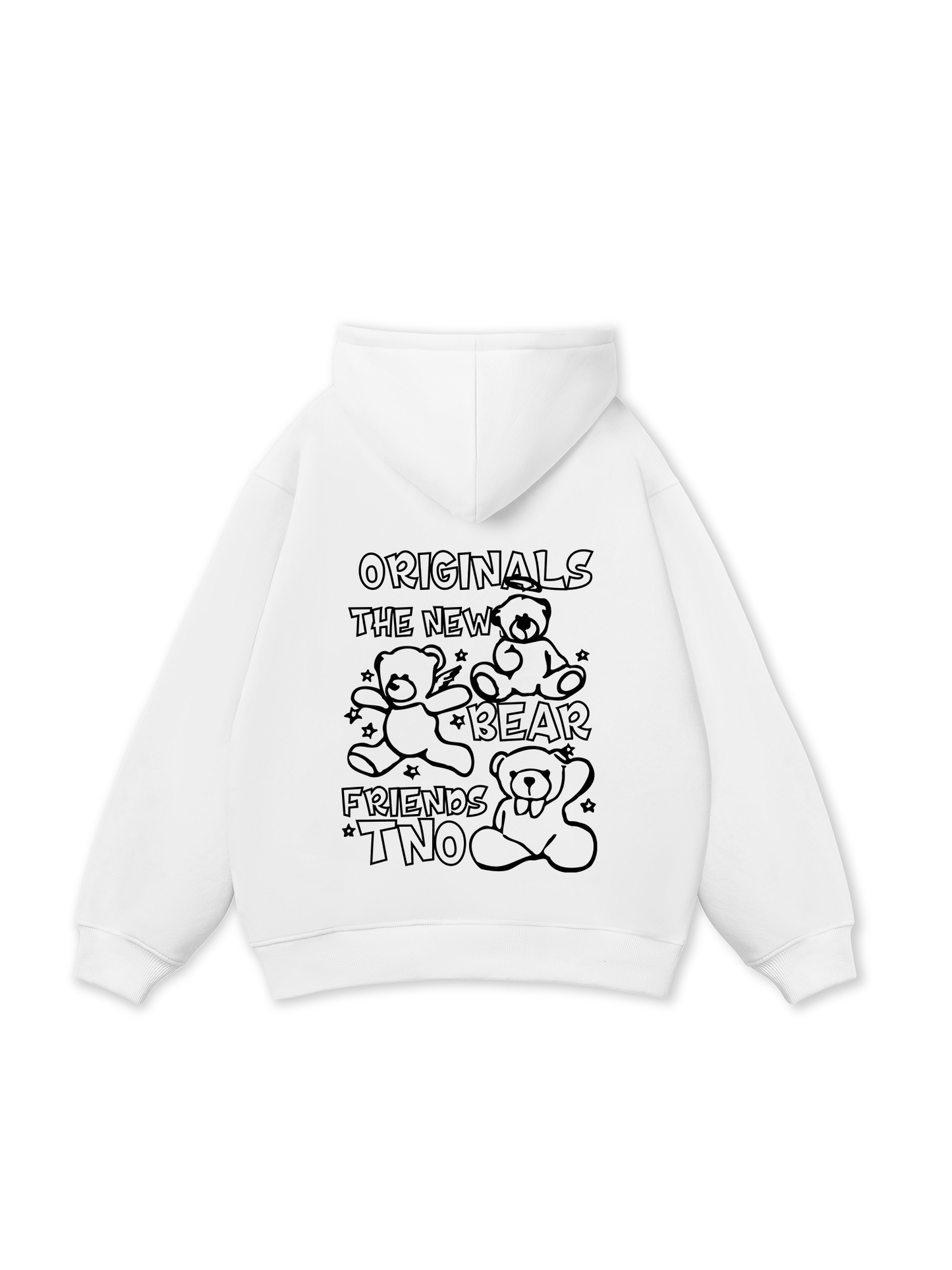 Bear Friends Doodle Artwork Hoodie