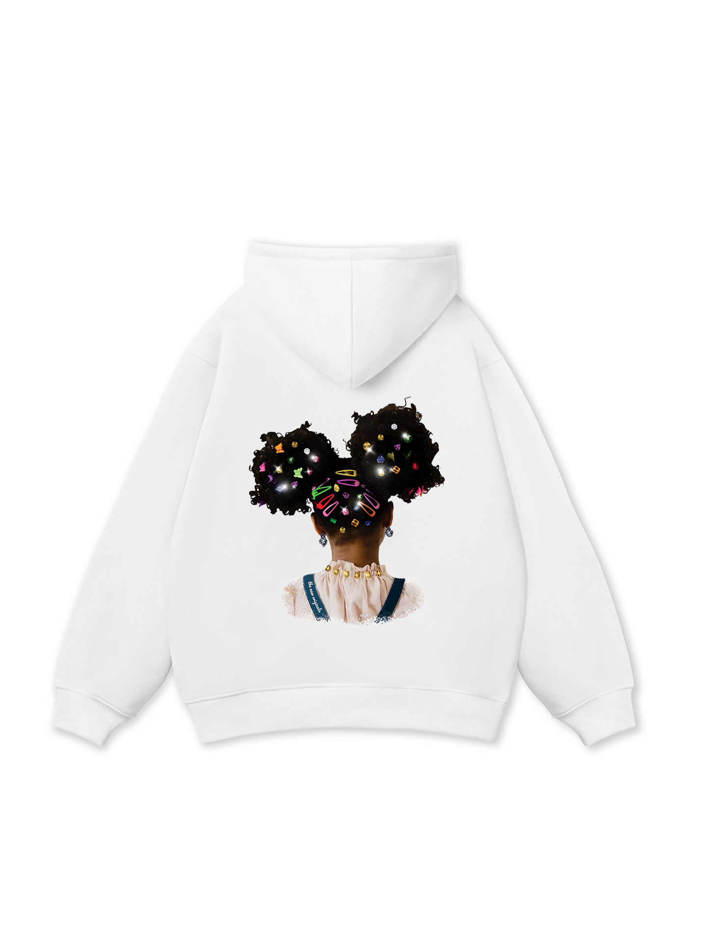 Colorful Diamond Hairpin Afro Girl Hoodie