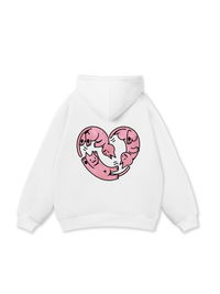 Áo Hoodie Nỉ Bông Meow Meow Heart