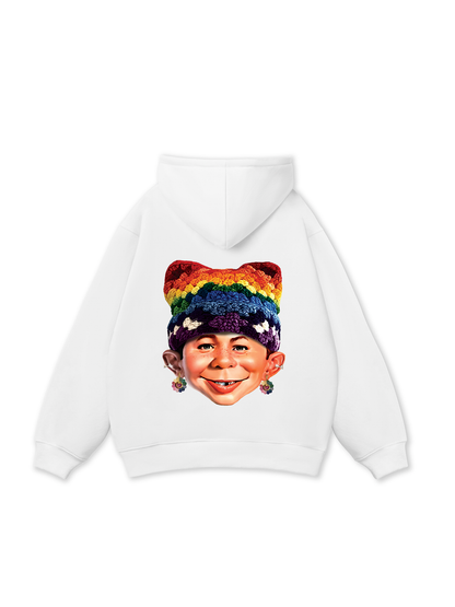 Bad Boy & Rainbow Crochet Hat Hoodie