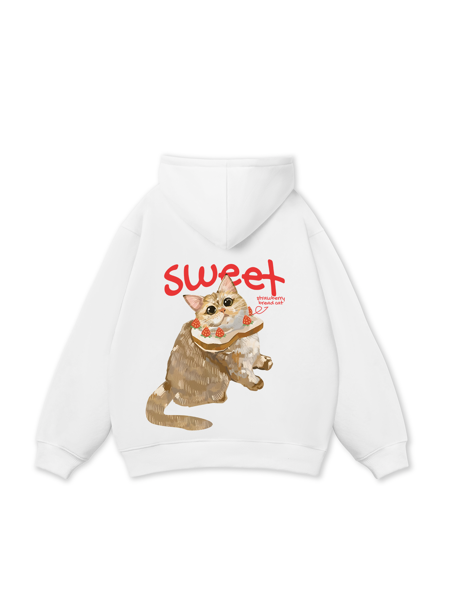 Strawberry Bread Cat Hoodie