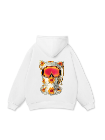 Functional Cat-ear Cap Black Hoodie