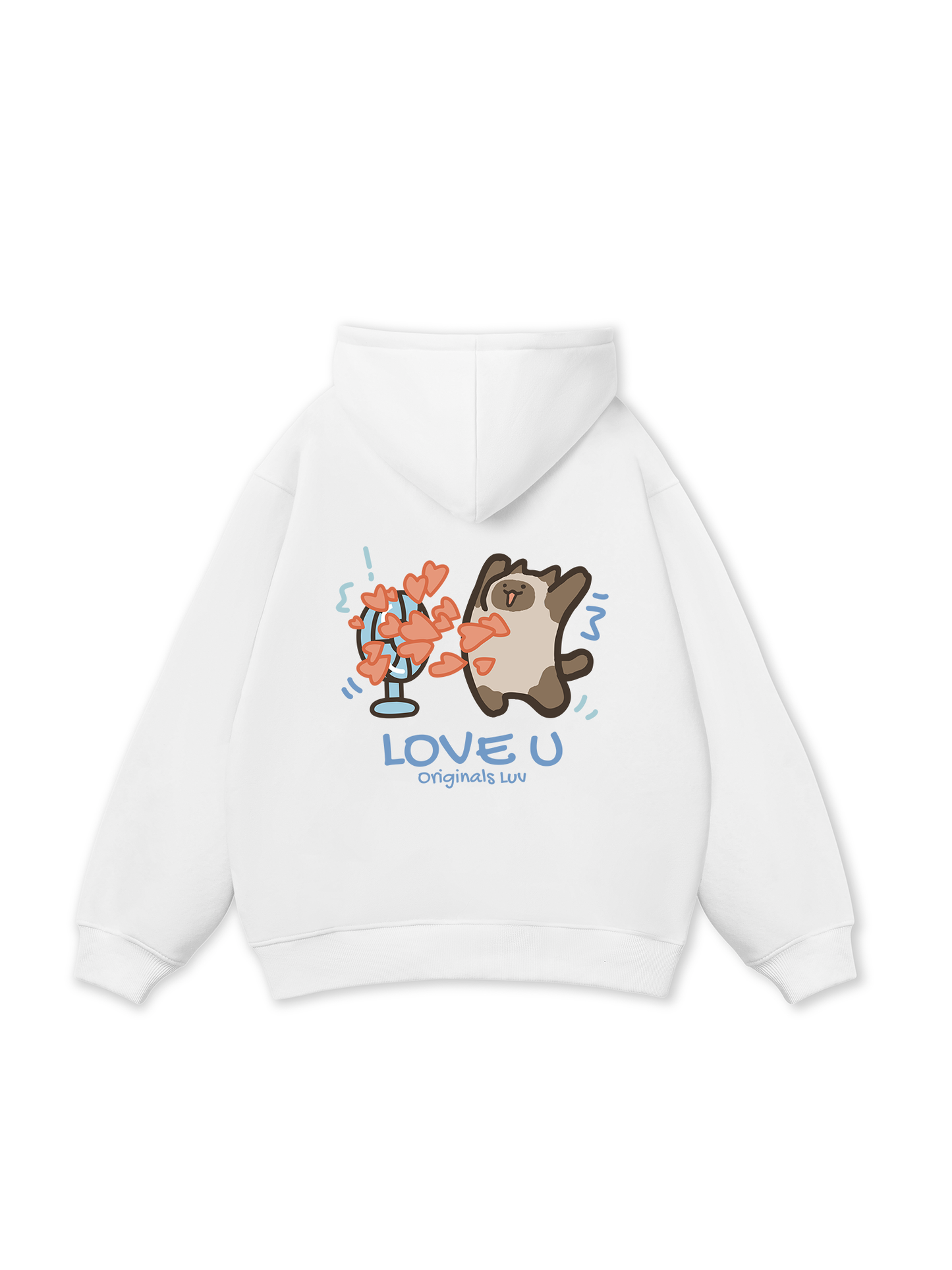 Áo Hoodie Nỉ Bông Love You Cat Couple