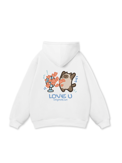 Áo Hoodie Nỉ Bông Love You Cat Couple