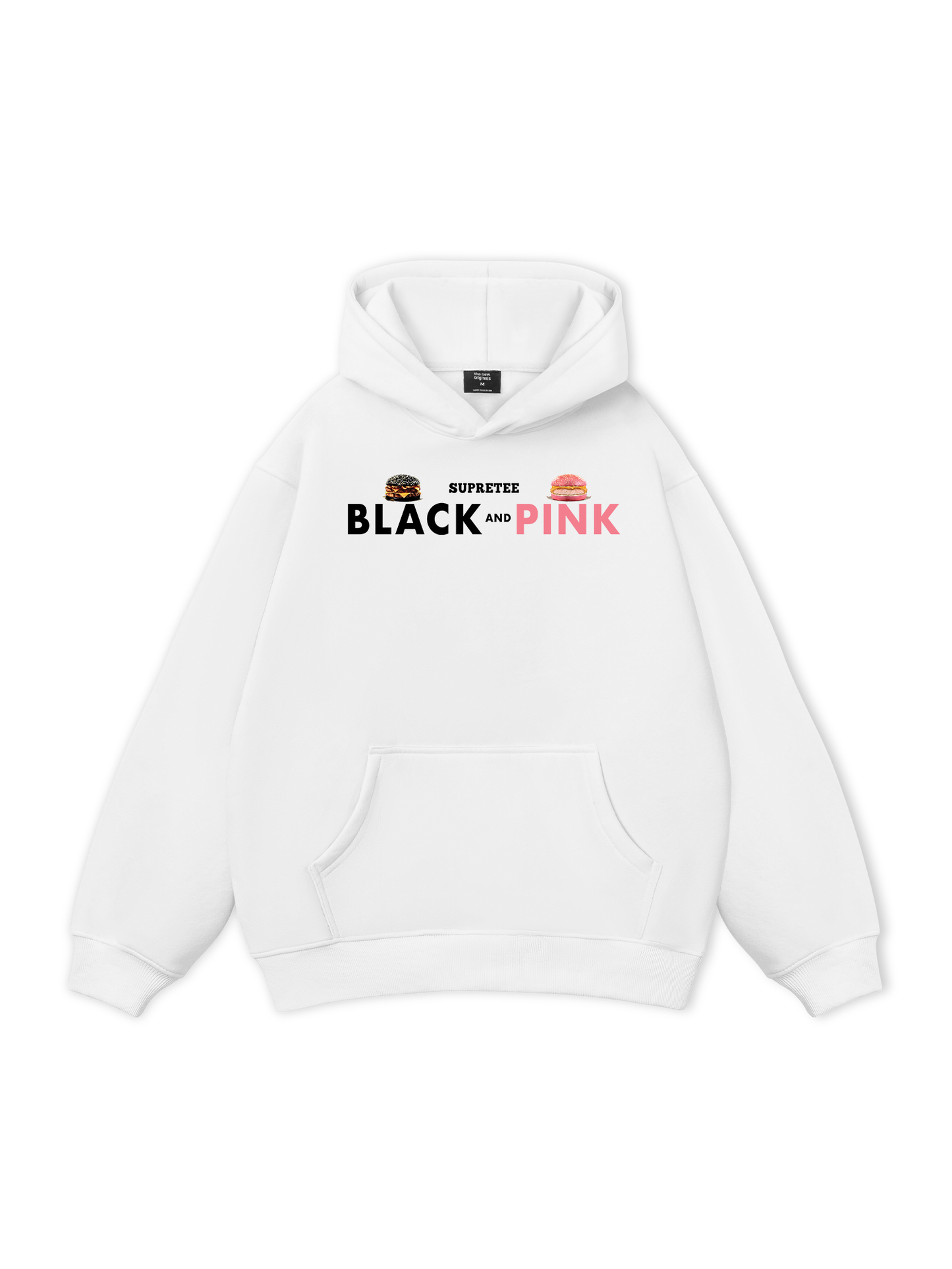 Áo Hoodie Nỉ Bông Sweet Pastry Black Pink Meow Meow Strawberry