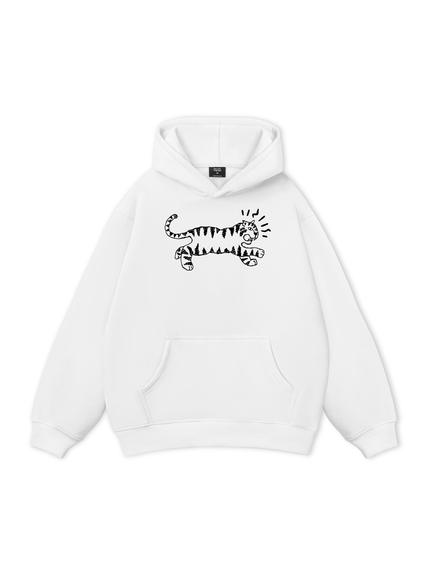 Áo Hoodie Nỉ Bông Tiger Sketch