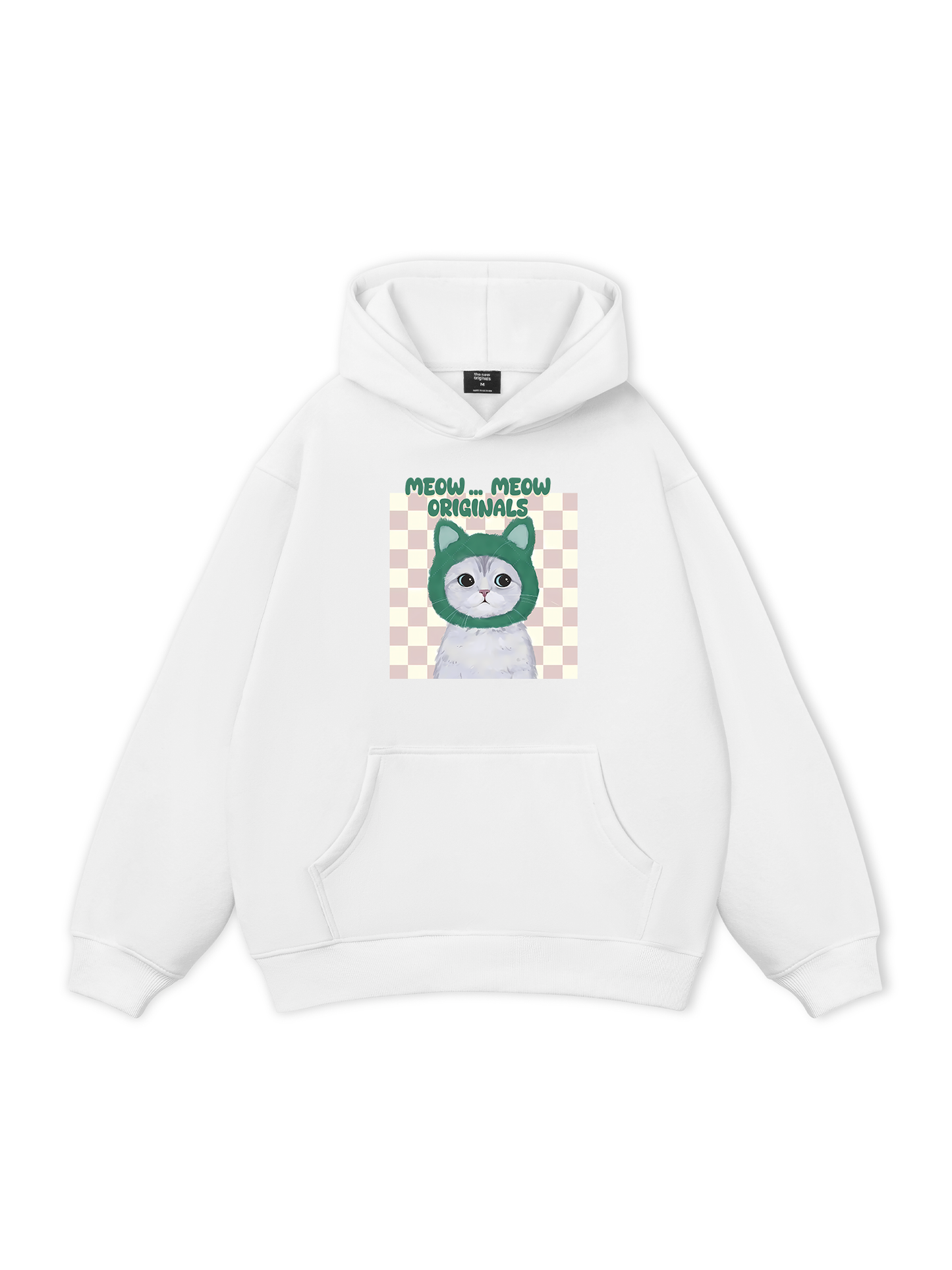 Animal Mood Meow Green Pink Hoodie