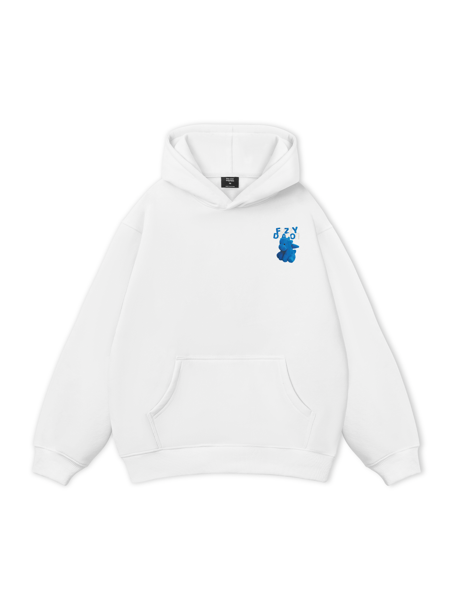 Áo Hoodie Nỉ Bông Fuzzy Font Dragon Blue