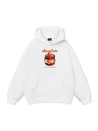Áo Hoodie Nỉ Bông Strawberry Chocolate