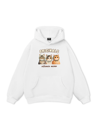 Áo Hoodie Nỉ Bông Cute Three Cat Vitamin Meow