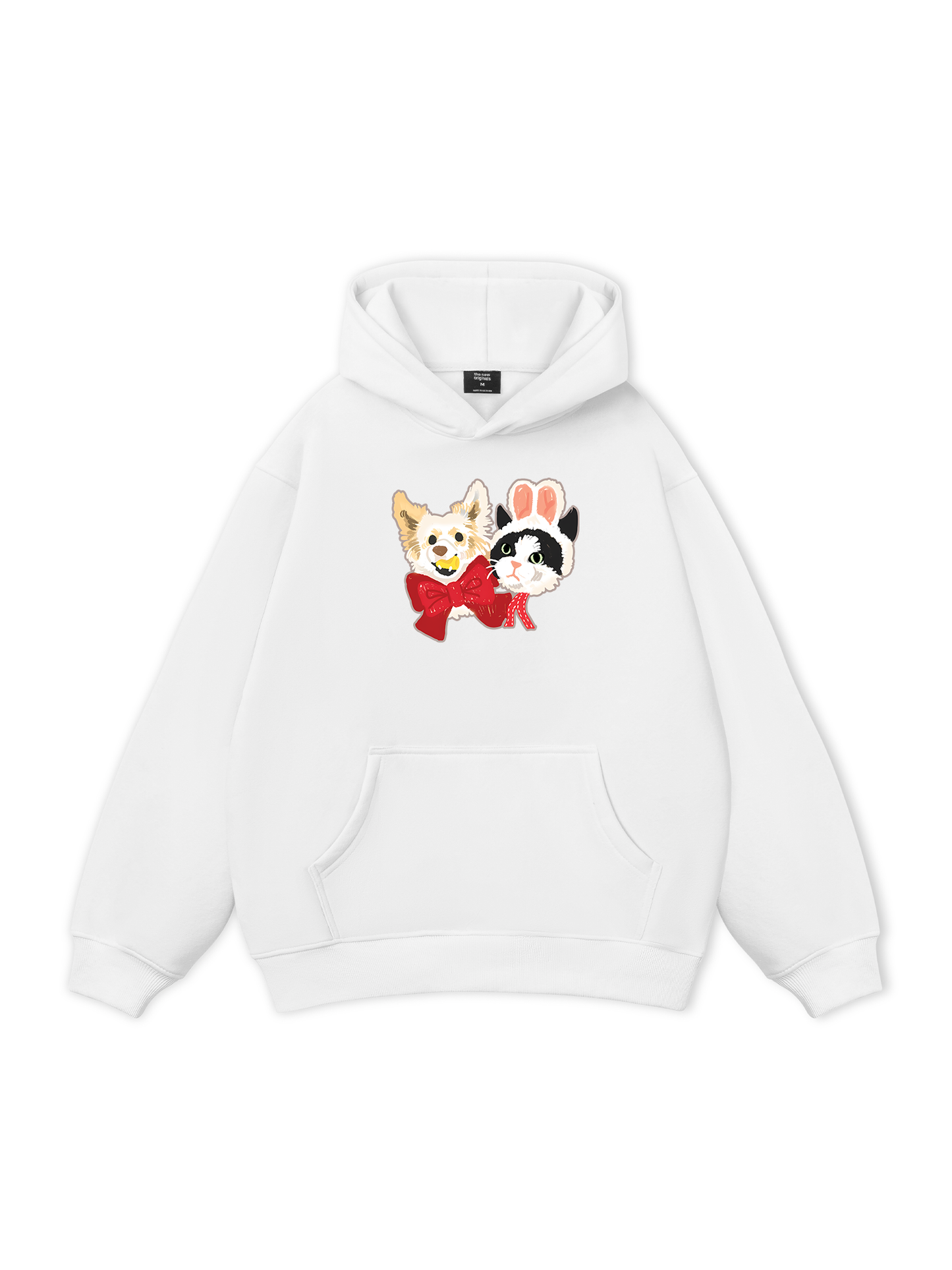 Animal Mood Bestie Puppy And Meow Hoodie