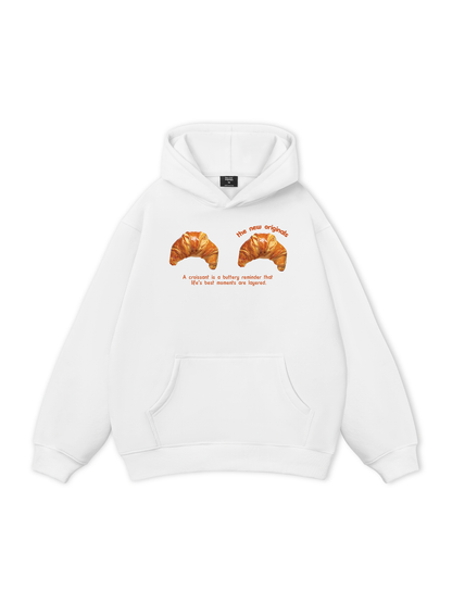 Áo Hoodie Nỉ Bông Croissant Quote