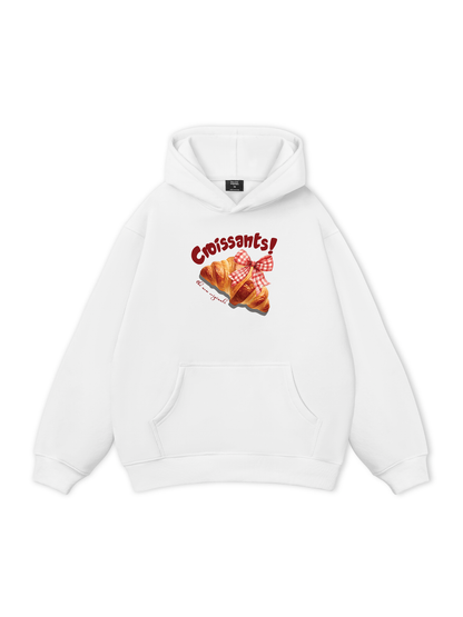 Áo Hoodie Nỉ Bông Sweet Pastry Red Bơ Croissant