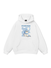Áo Hoodie Nỉ Bông Flower With Meow