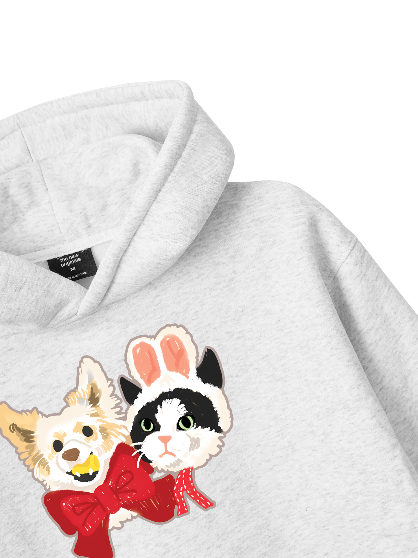 Animal Mood Bestie Puppy And Meow Hoodie