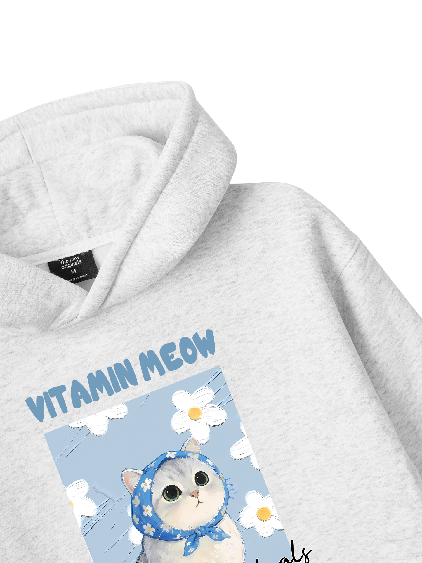 Áo Hoodie Nỉ Bông Flower With Meow