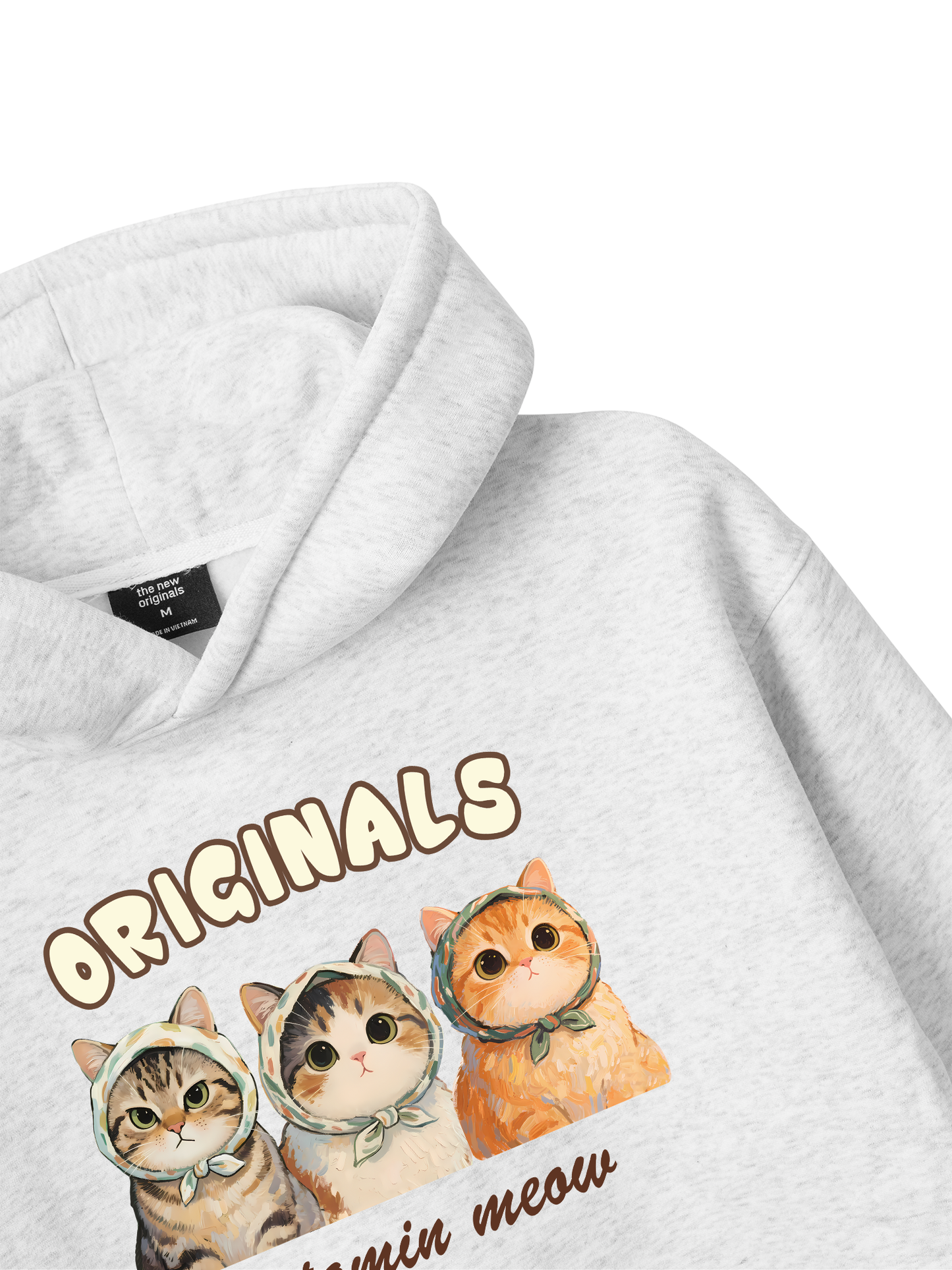 Áo Hoodie Nỉ Bông Cute Three Cat Vitamin Meow