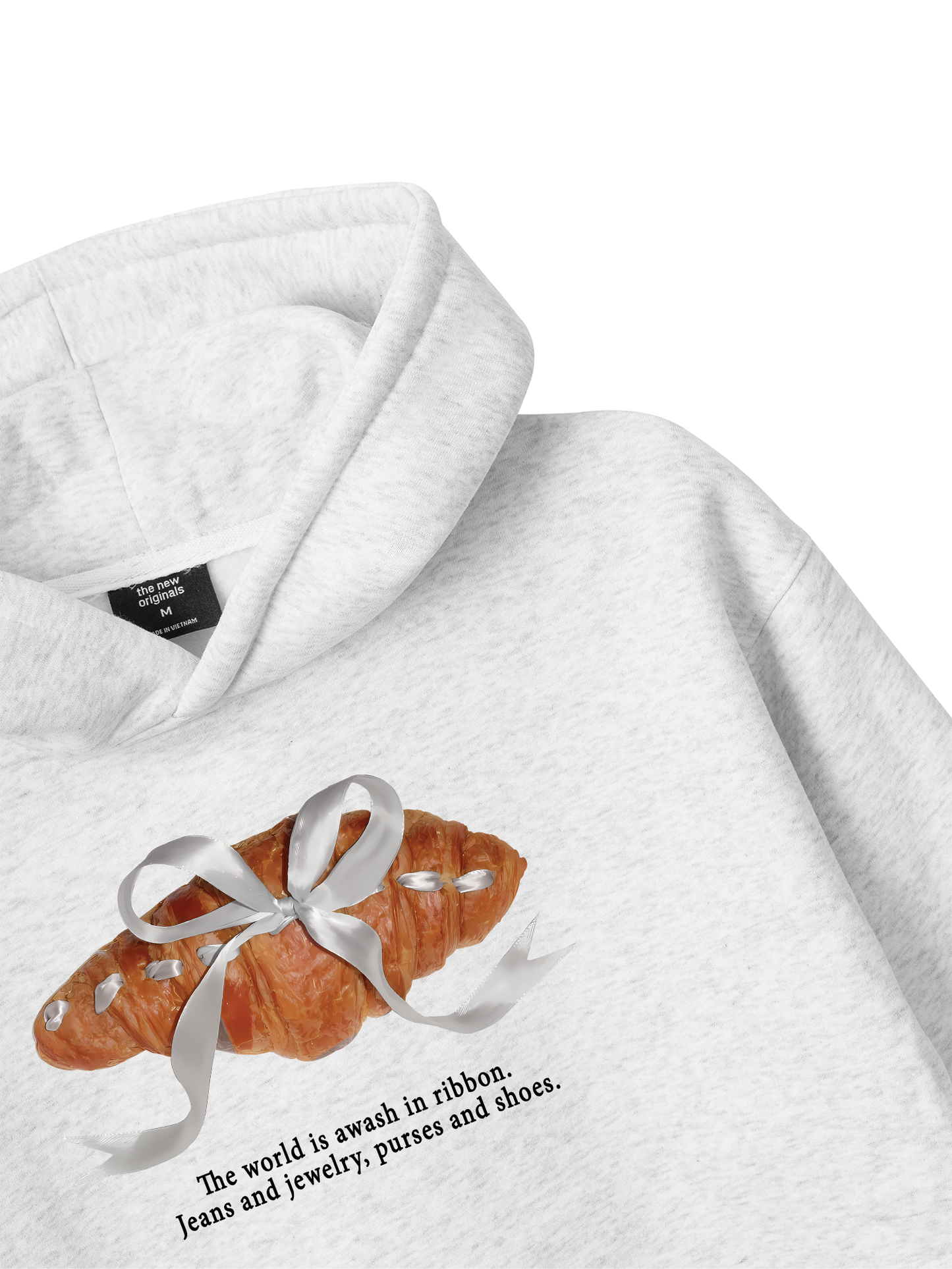 Áo Hoodie Nỉ Bông Sweet Pastry Silver Bow