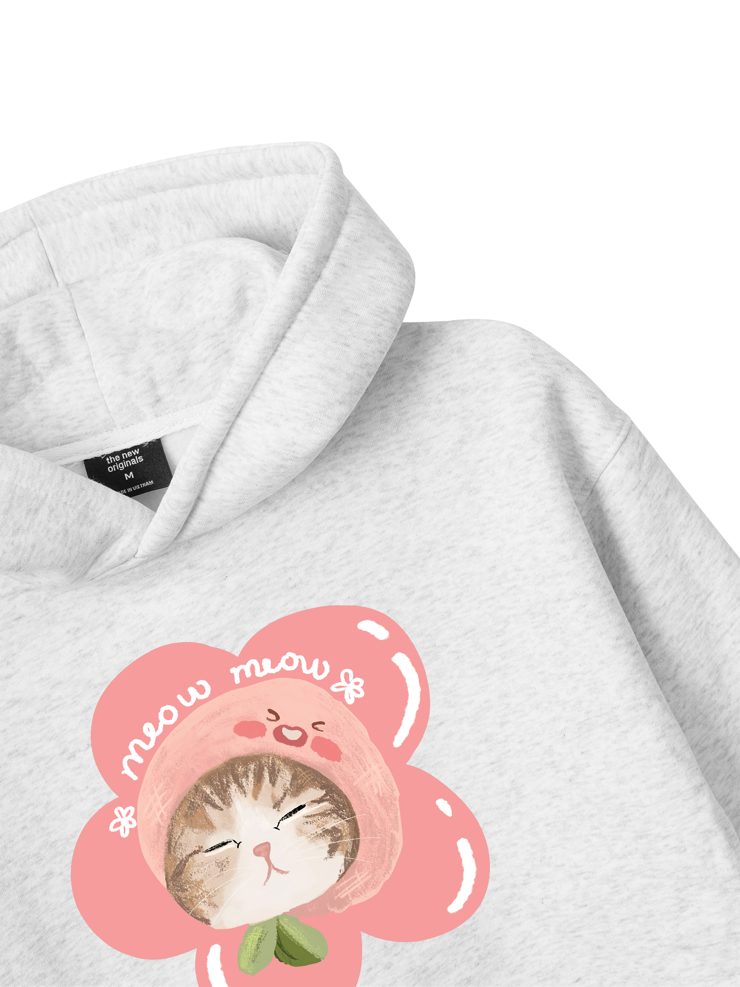 Áo Hoodie Nỉ Bông Flower Cat