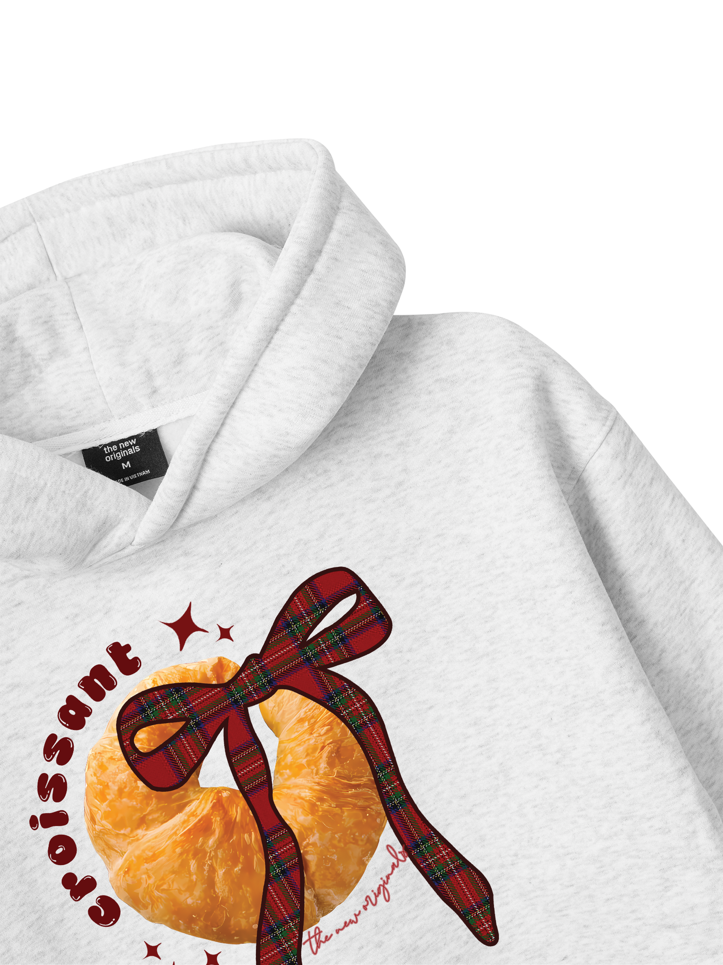 Áo Hoodie Nỉ Bông Sweet Pastry Red Plaid Bow