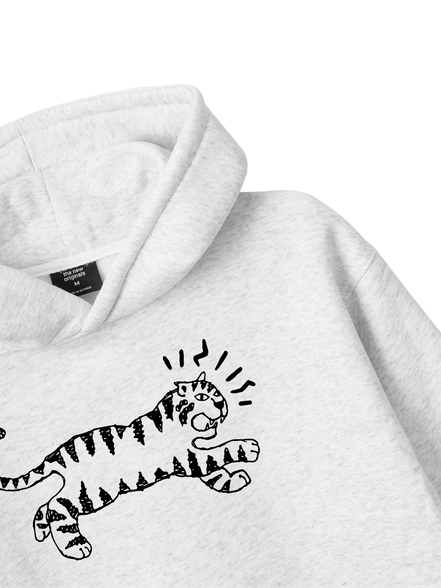 Áo Hoodie Nỉ Bông Tiger Sketch