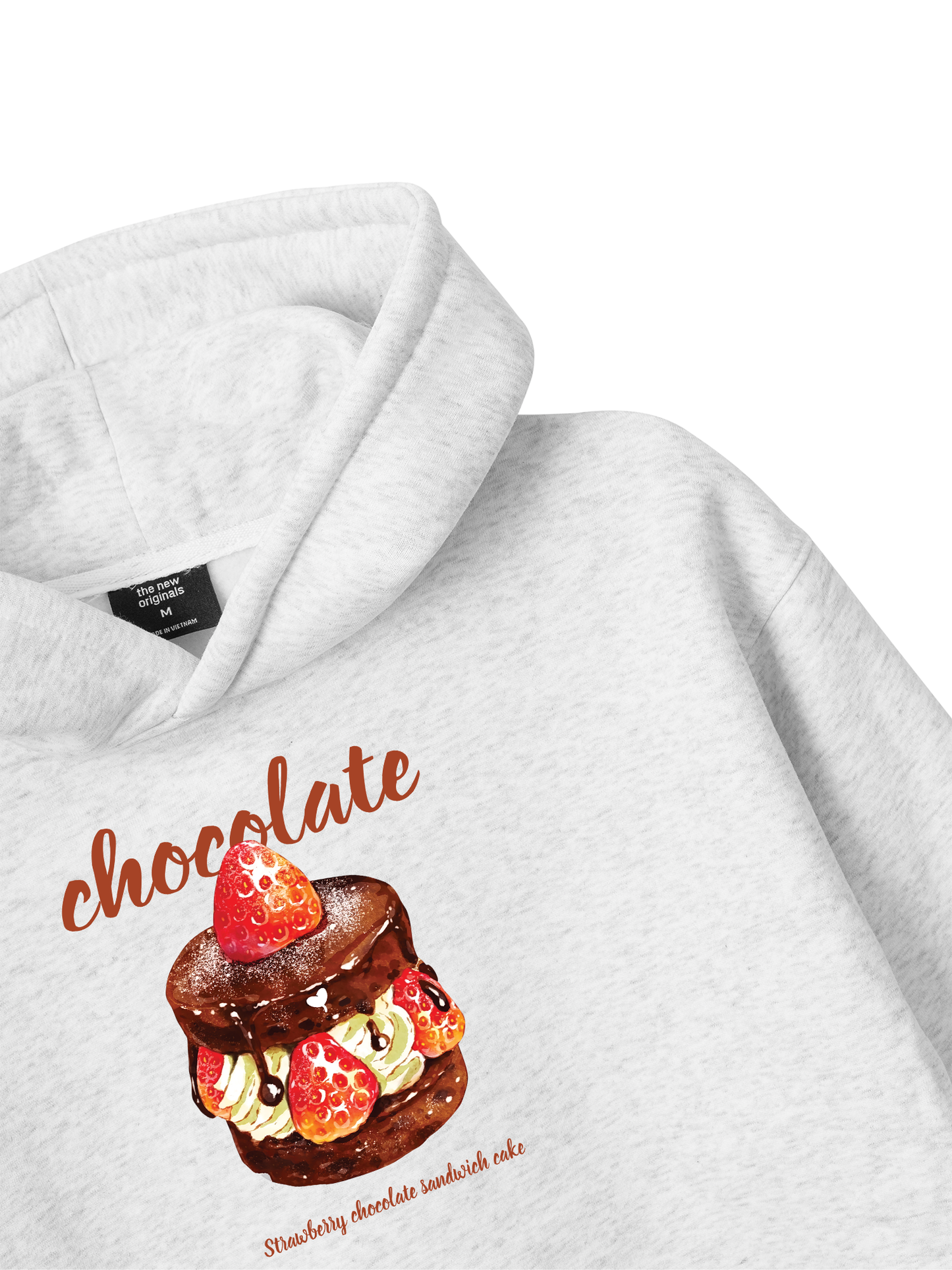 Áo Hoodie Nỉ Bông Strawberry Chocolate