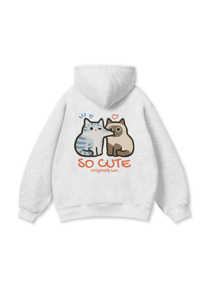 So Cute Cat Couple Hoodie