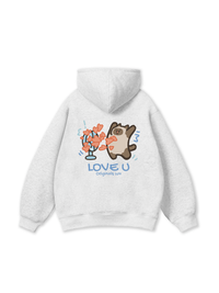 Áo Hoodie Nỉ Bông Love You Cat Couple