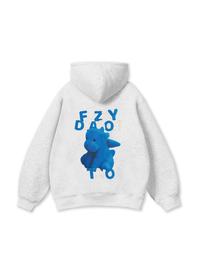 Áo Hoodie Nỉ Bông Fuzzy Font Dragon Blue