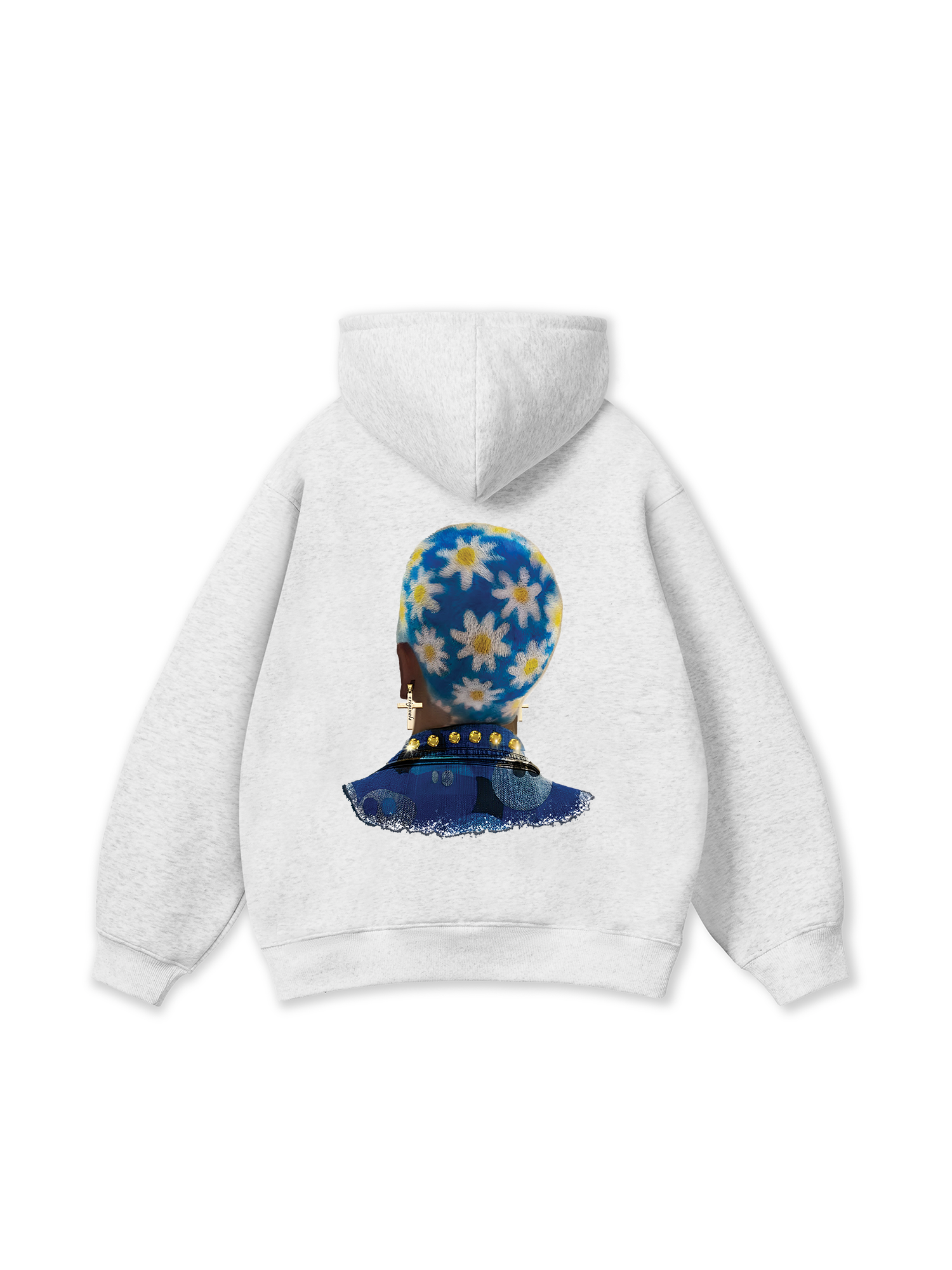 Blue Daisy Hairstyle Hoodie