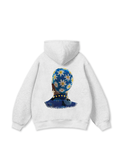 Blue Daisy Hairstyle Hoodie