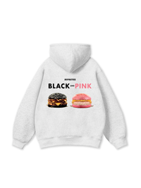 Áo Hoodie Nỉ Bông Sweet Pastry Black Pink Meow Meow Strawberry