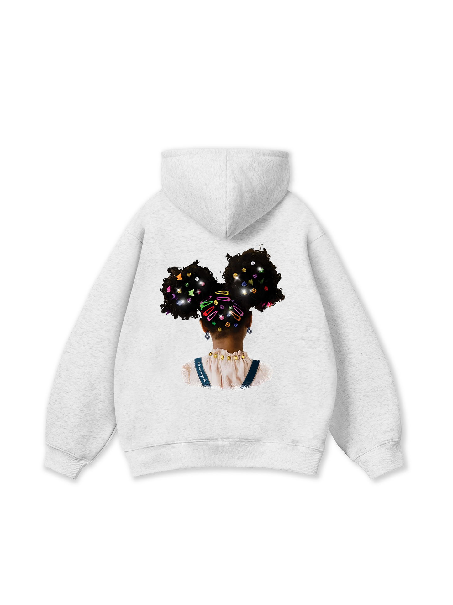Colorful Diamond Hairpin Afro Girl Hoodie