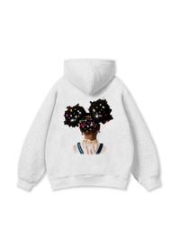 Colorful Diamond Hairpin Afro Girl Hoodie