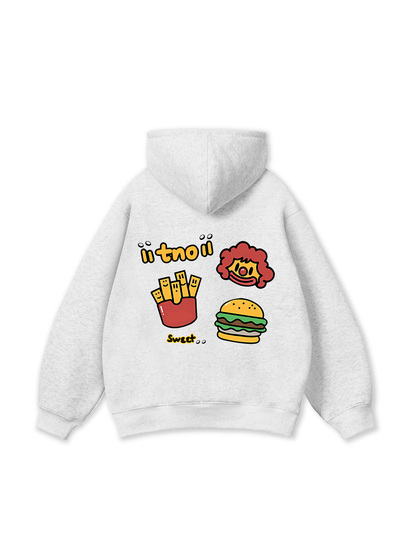 Áo Hoodie Nỉ Bông Sweet Pastry Burger Fry