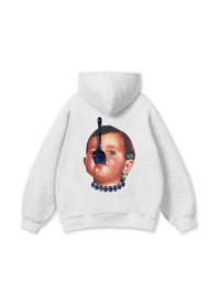 Funny spoon-covered face boy Hoodie