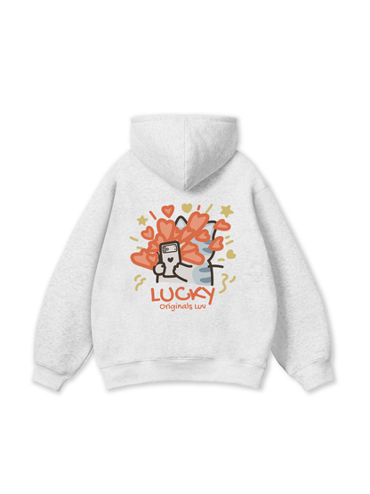Áo Hoodie Nỉ Bông Lucky Luv Cat Couple