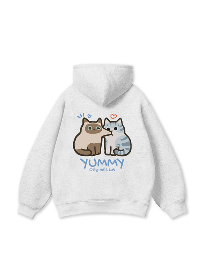 Yummy Luv Cat Couple Hoodie