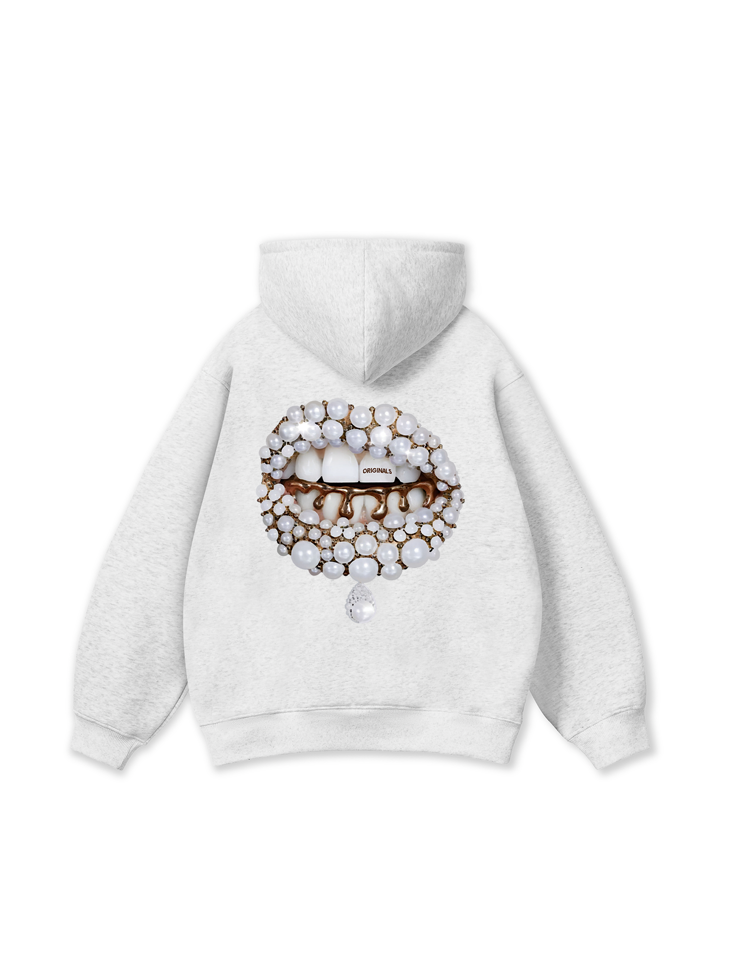 Art Pearl Lip Black Hoodie