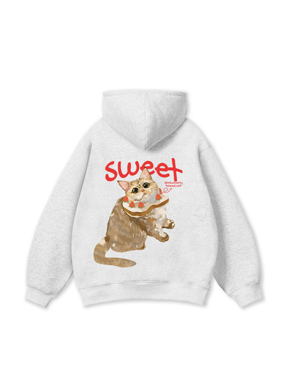 Strawberry Bread Cat Hoodie