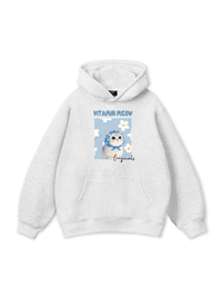 Áo Hoodie Nỉ Bông Flower With Meow