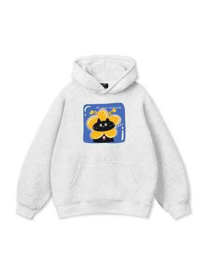 Áo Hoodie Nỉ Bông Black Cute Cat