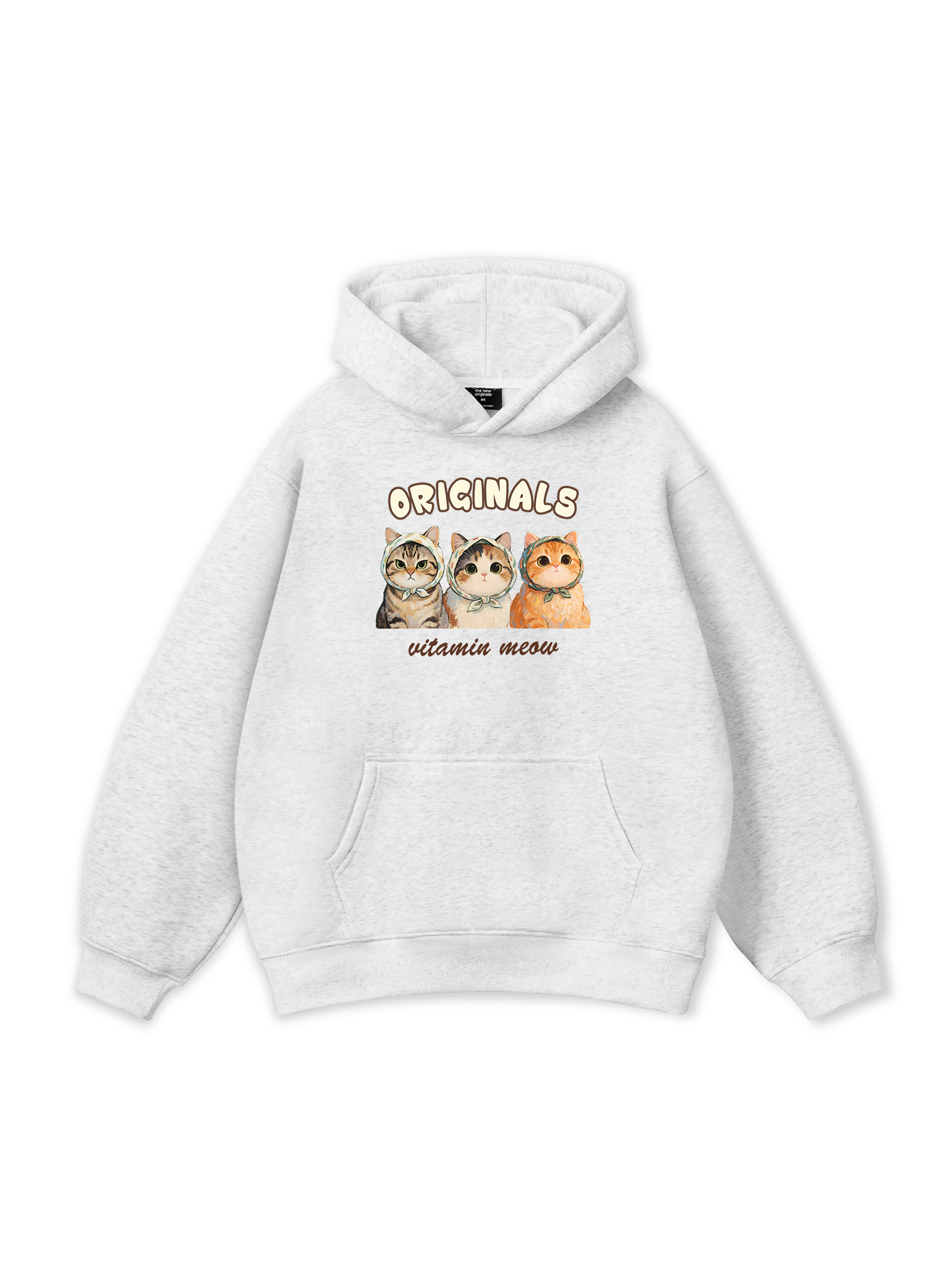 Áo Hoodie Nỉ Bông Cute Three Cat Vitamin Meow